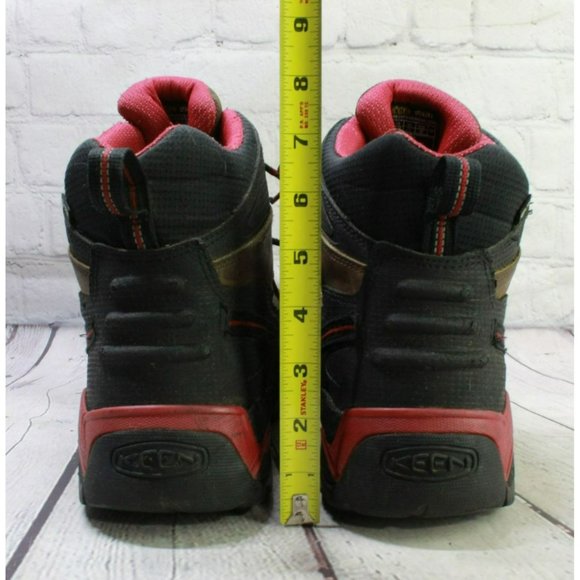Keen Brown Leather Lace Up Waterproof Steel Toe Hiking Boots Size 12 EE - Picture 6 of 9